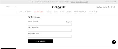 Remember me. . Coach outlet track order